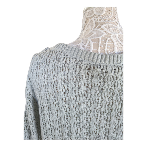 NEW SWTR Macrame Short Sleeve Crew 901 | MIST M - Picture 6 of 8